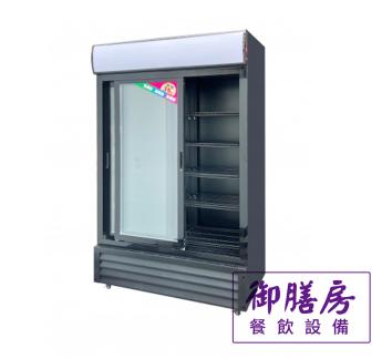 黑色 雙門立式滑門玻璃冷藏櫃