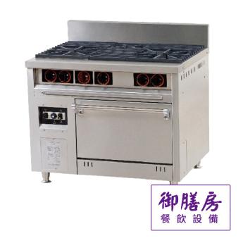 瓦斯西餐爐-兩主爐+一副爐+烤箱