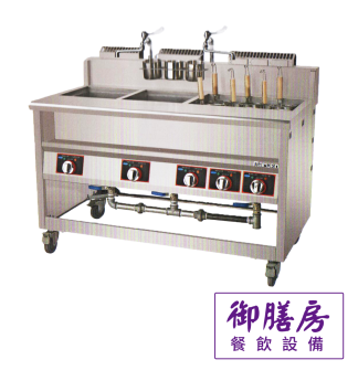 六孔二湯落地型電力煮麵機